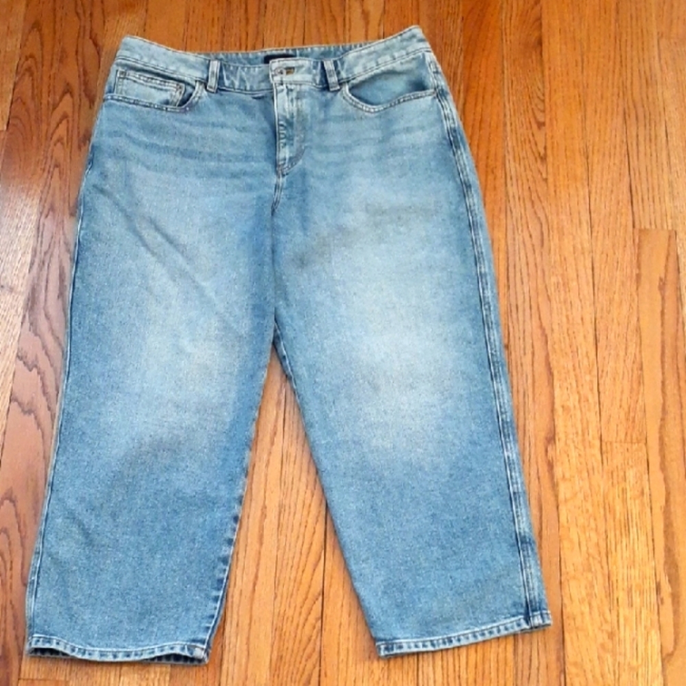 Women's Blue Jeans Talbots 12 Petite Light Wash